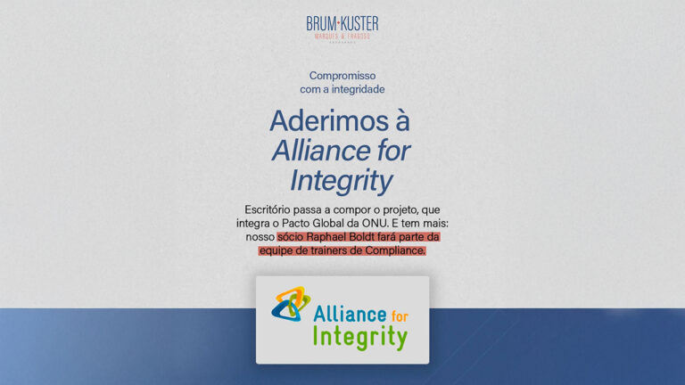 Compromisso com a Integridade: Aderimos à Alliance for Integrity